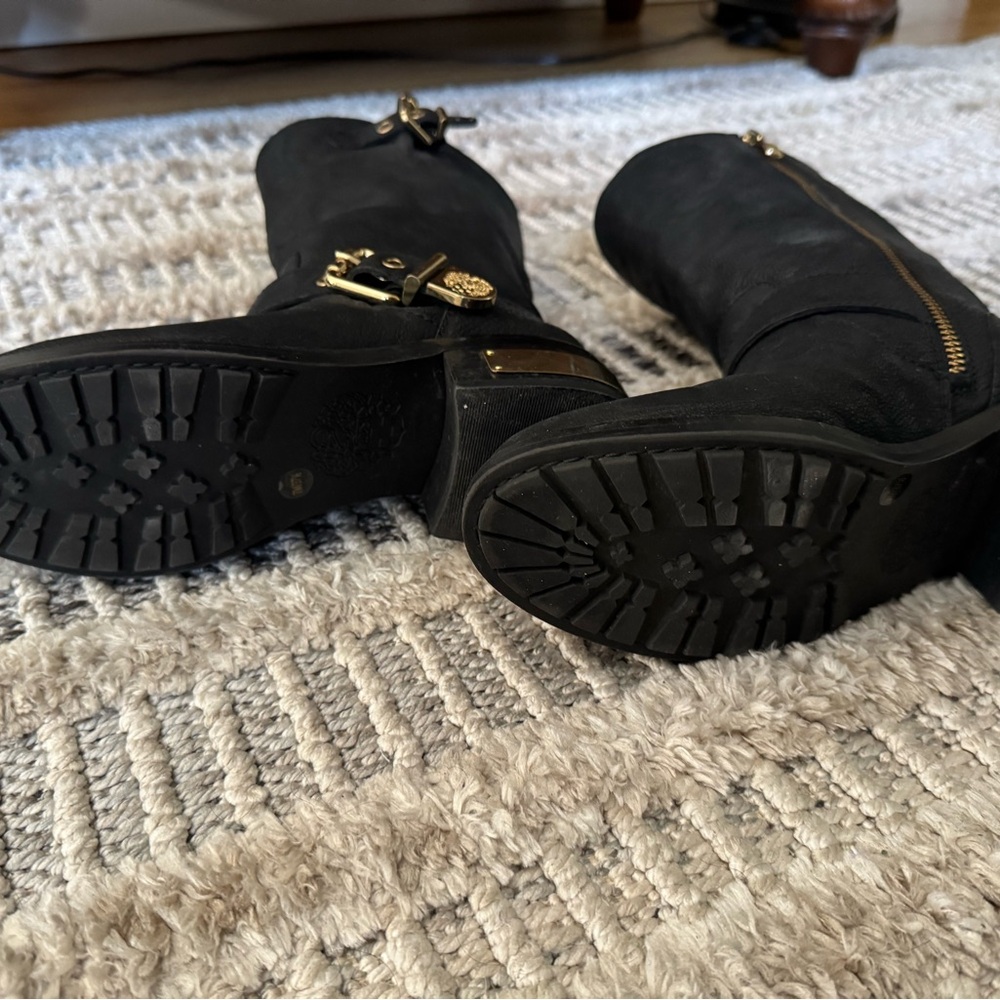 Vince Camuto Winchell Leather Moto Boots - Picture 5 of 7